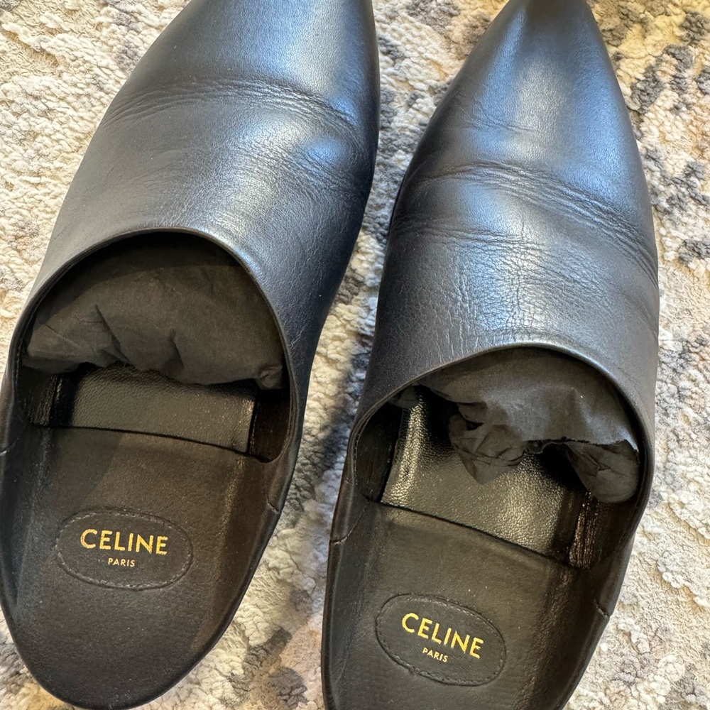 Celine Men's Black Leather Shoes